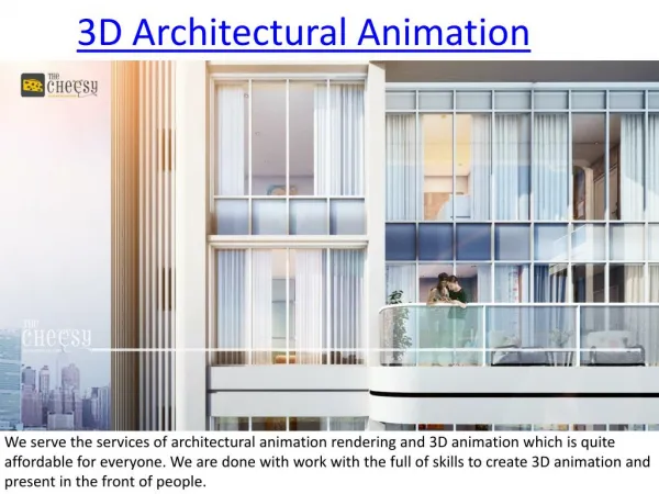 3D Architectural Animation and Design