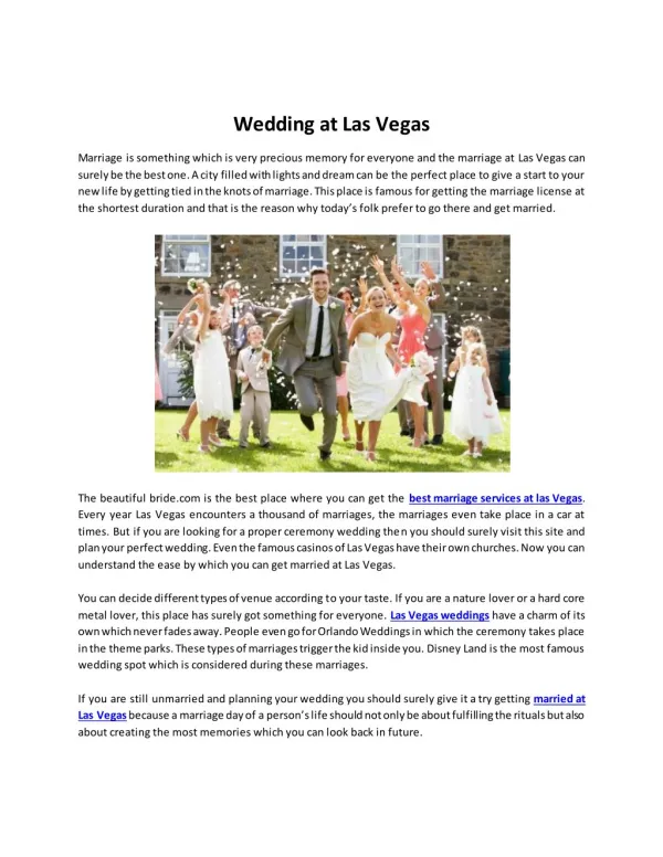 Wedding at Las Vegas