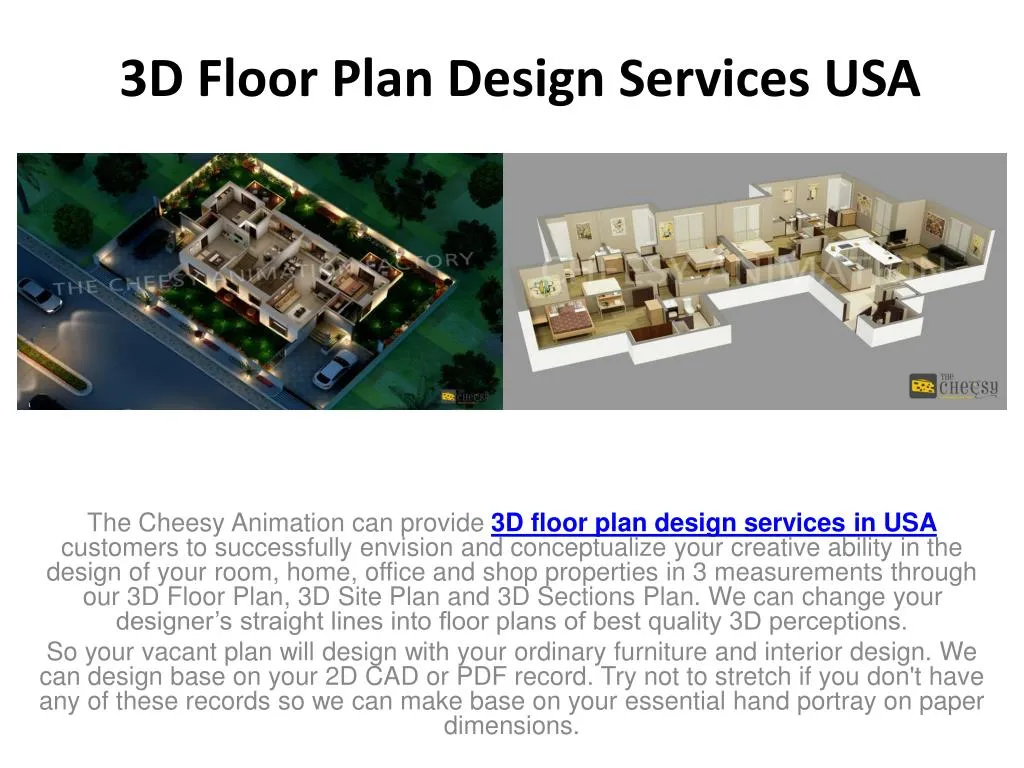 3d floor plan design services usa