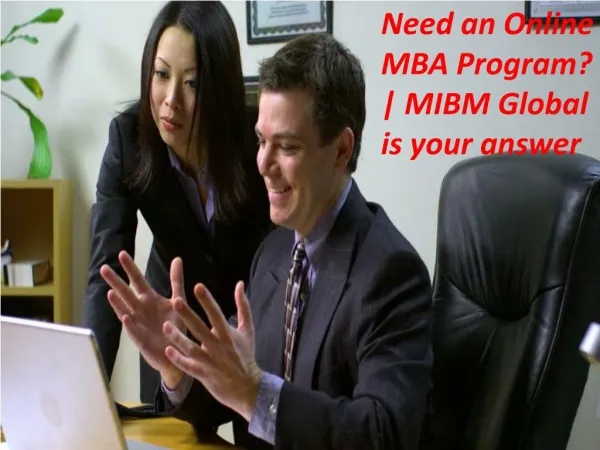 Need an Online MBA Program?