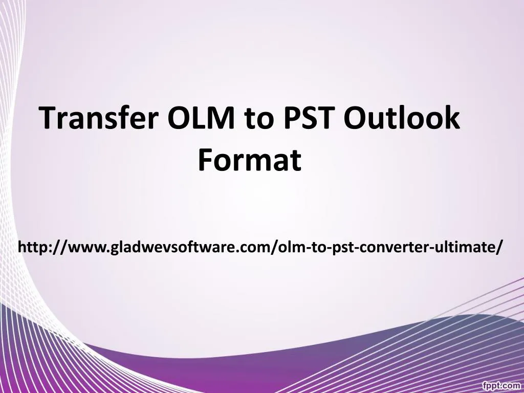 transfer olm to pst outlook format