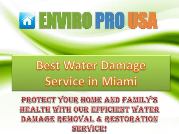 Water Damage Miami