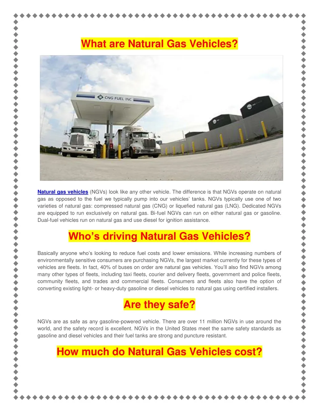 what are natural gas vehicles