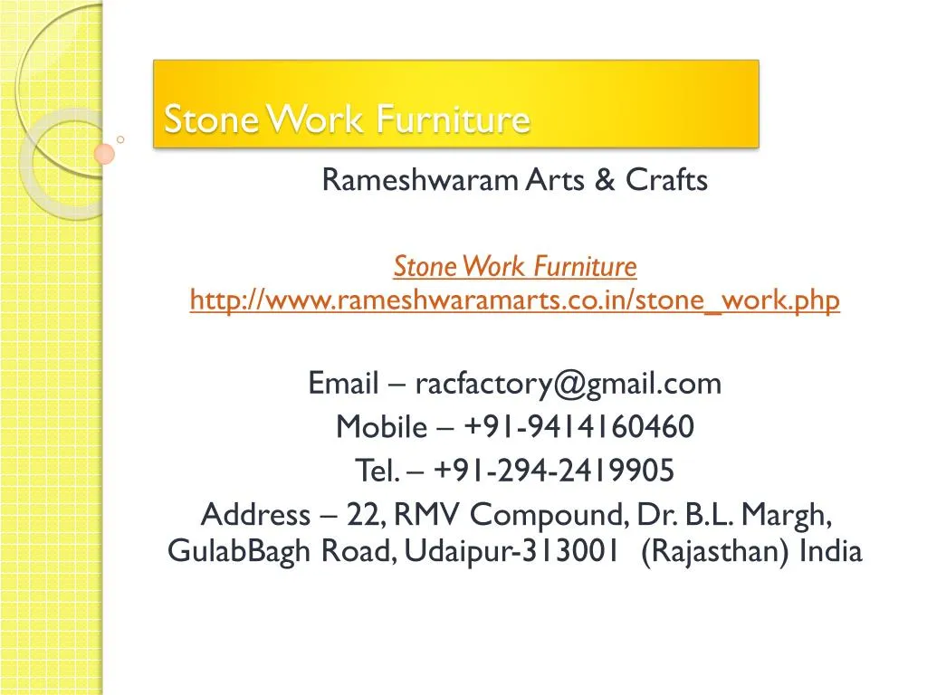 stone work furniture