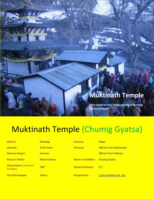 Muktinath Temple - sacred temple above the clouds