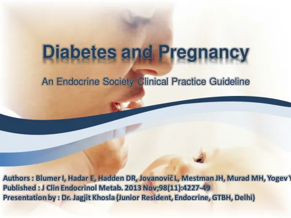 Diabetes and PregnancyAn Endocrine Society Clinical Practice Guideline Provide By diabetesasia.org