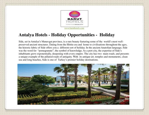 Antalya luxury hotels - Antalya resorts