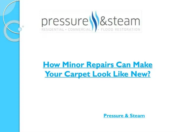 How Minor Repairs Can Make Your Carpet Look Like New?