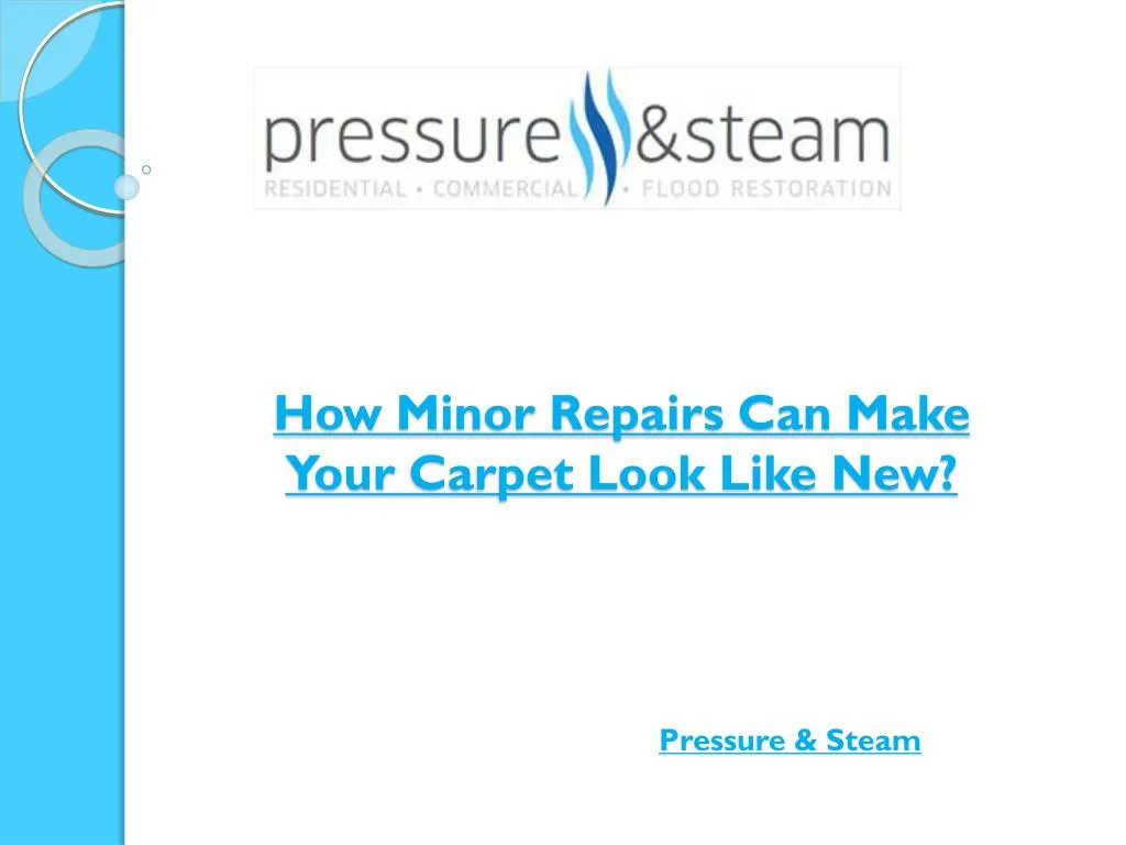 how minor repairs can make your carpet look like new