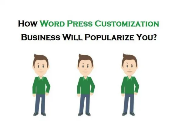 How Word Press Customization Business Will Popularize You?