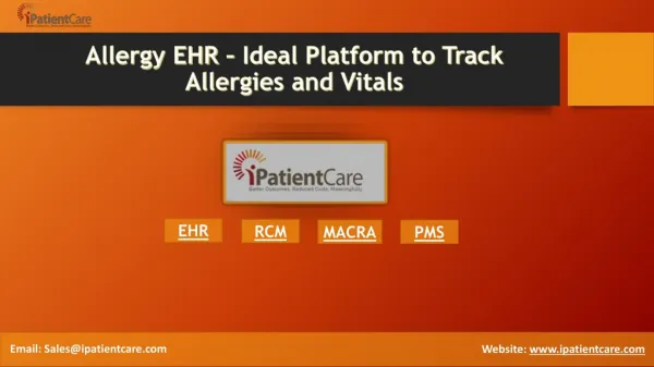 Allergy EHR is an Ideal Platform to Track Allergies and Vitals