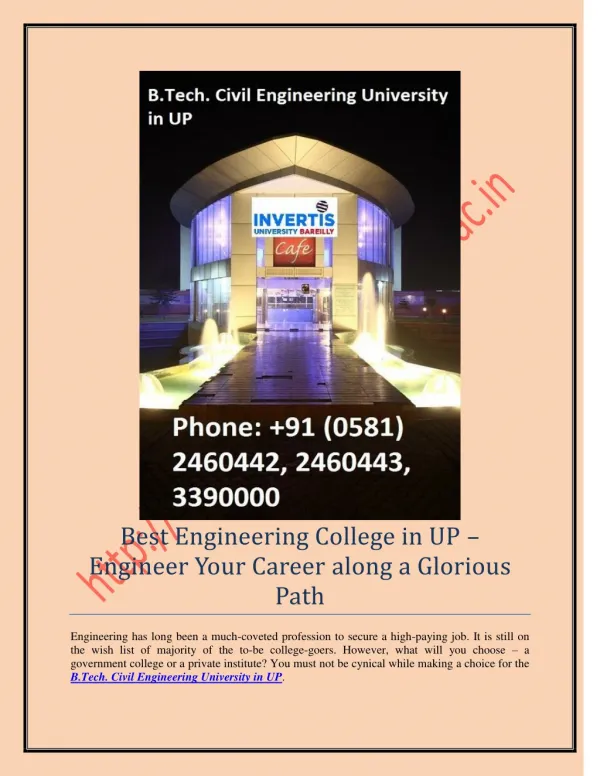 Best Civil Engineering College in UP