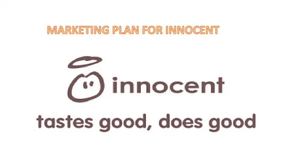 marketing plan from innocent..
