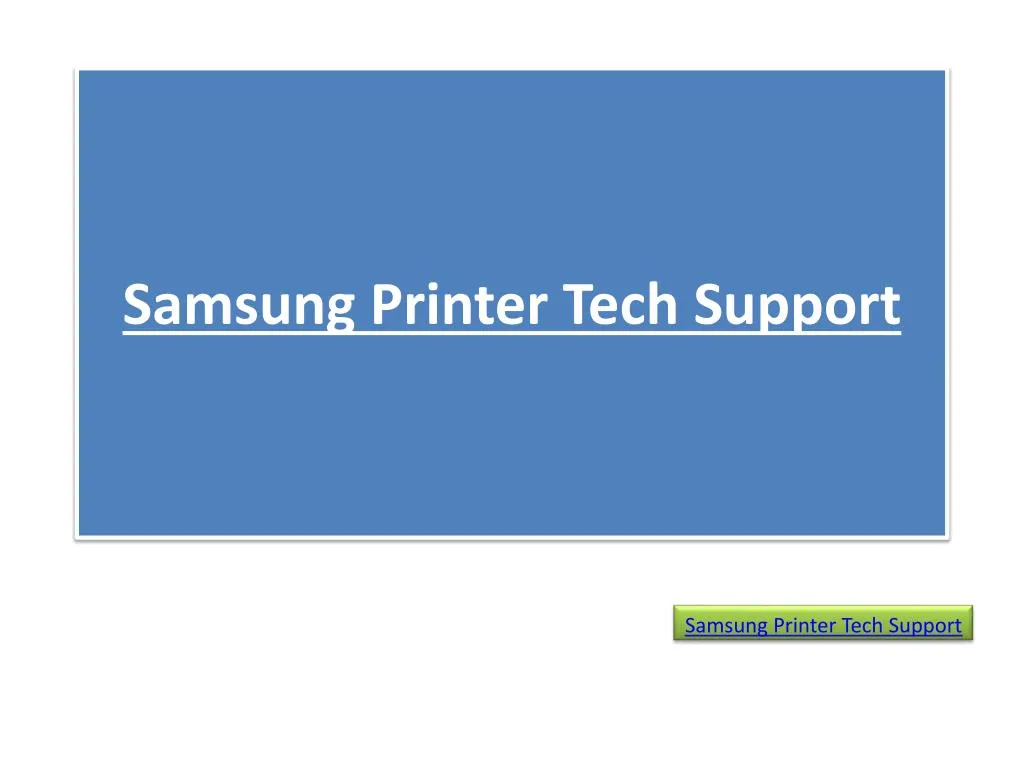 samsung printer tech support