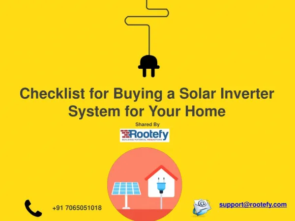 Checklist for buying a solar inverter system for your home