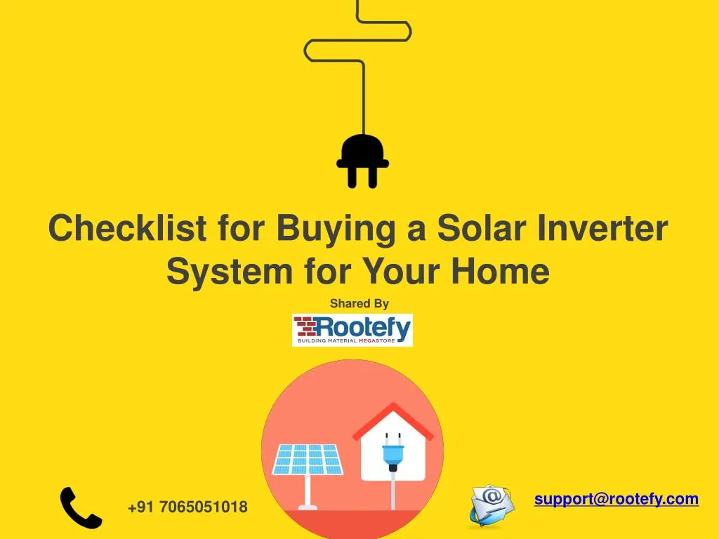 checklist for buying a solar inverter system