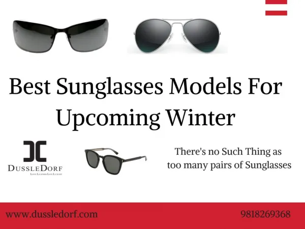 Best Sunglasses Models For UpComing Winter