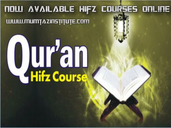 Now Available Hifz Courses Online