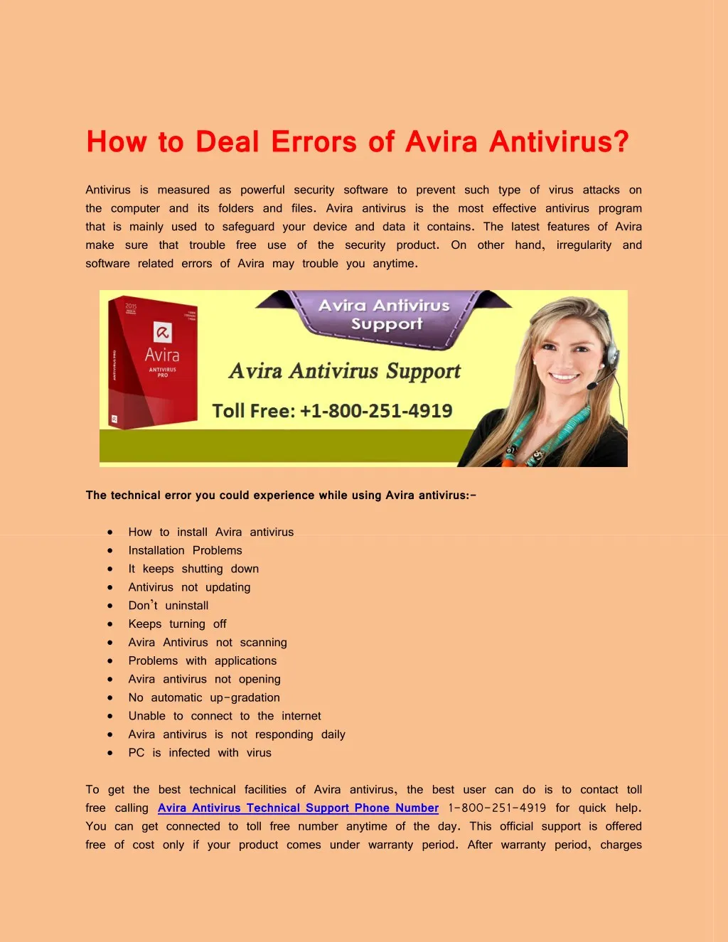how to deal errors of avira antivirus