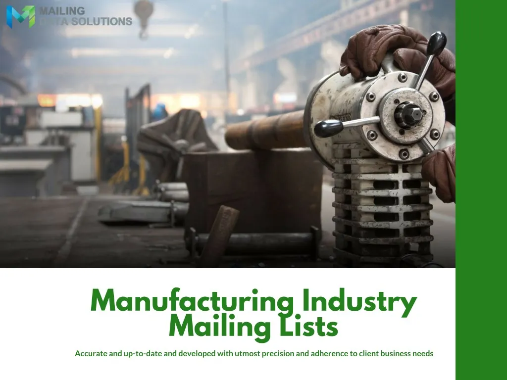 manufacturing industry mailing lists accurate