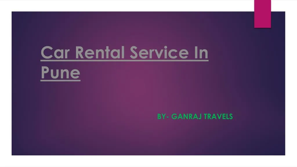 car rental service in pune