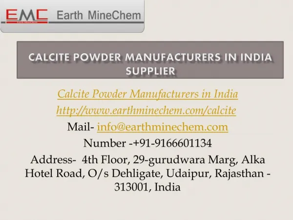 Calcite Powder Manufacturers in India