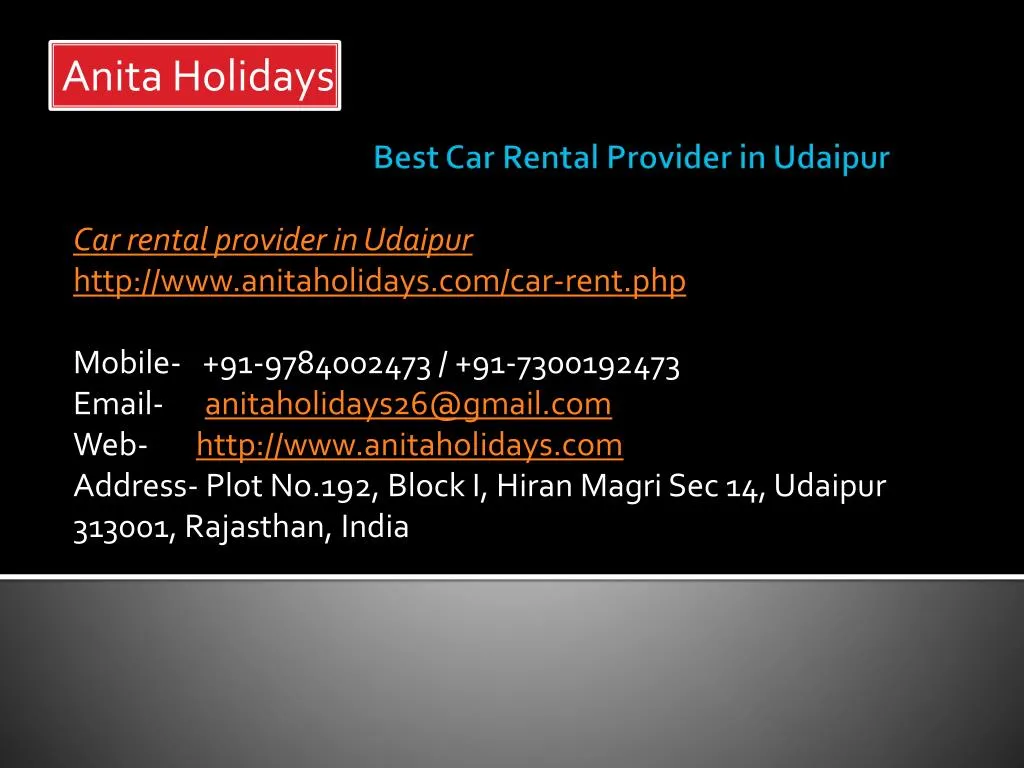 best car rental provider in udaipur