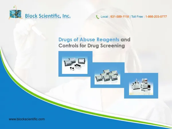 Drugs of Abuse Reagents and Controls for Drug Screening
