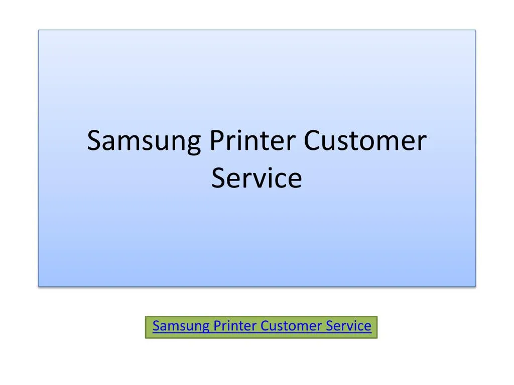samsung printer customer service