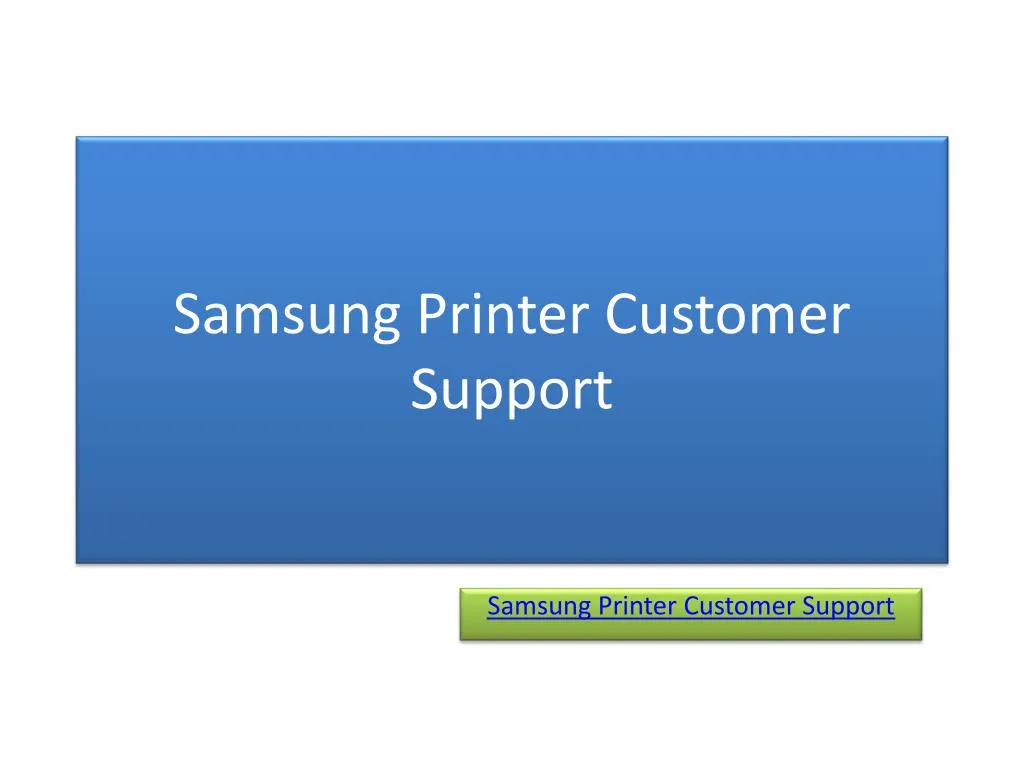 samsung printer customer support