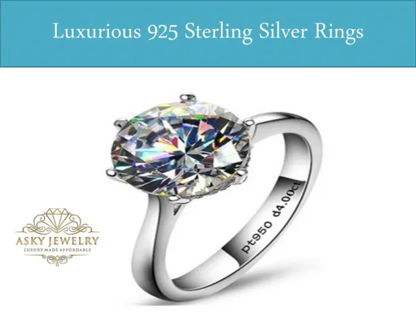 Luxurious 925 Sterling Silver Rings