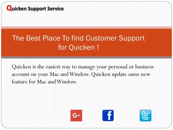 The Best Place To find Customer Support for Quicken !