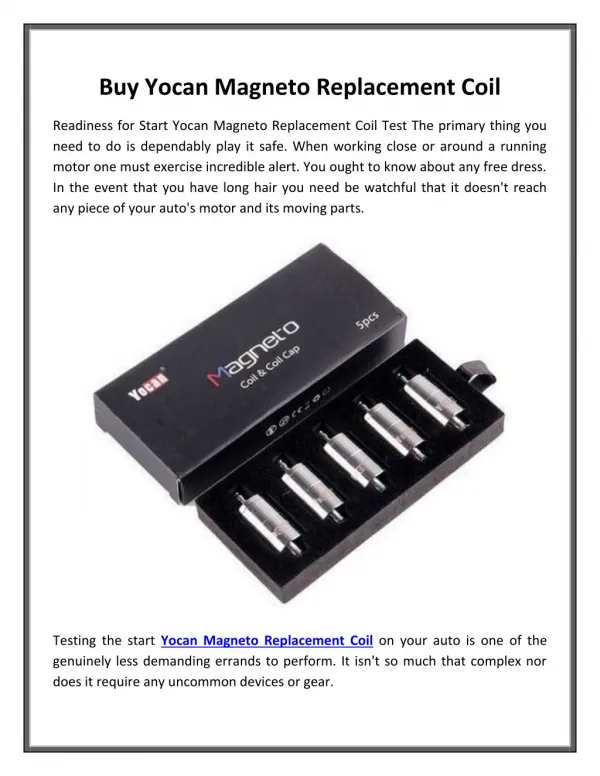 Yocan Magneto Replacement Coil | Best Dam Deals