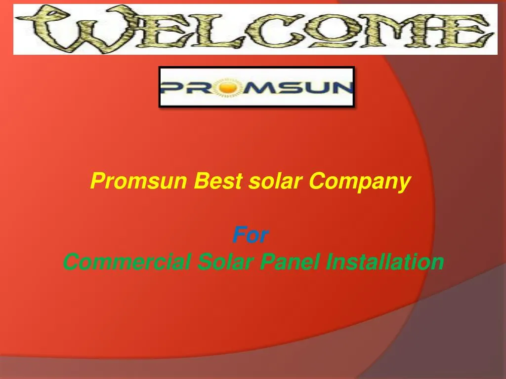 promsun best solar company for commercial solar
