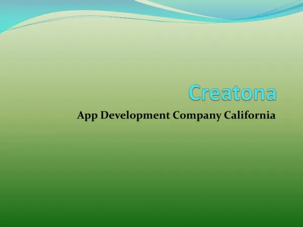 Creatona - App Development Company California