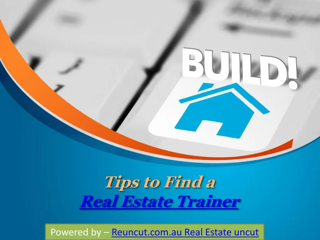 tips to find a real estate trainer