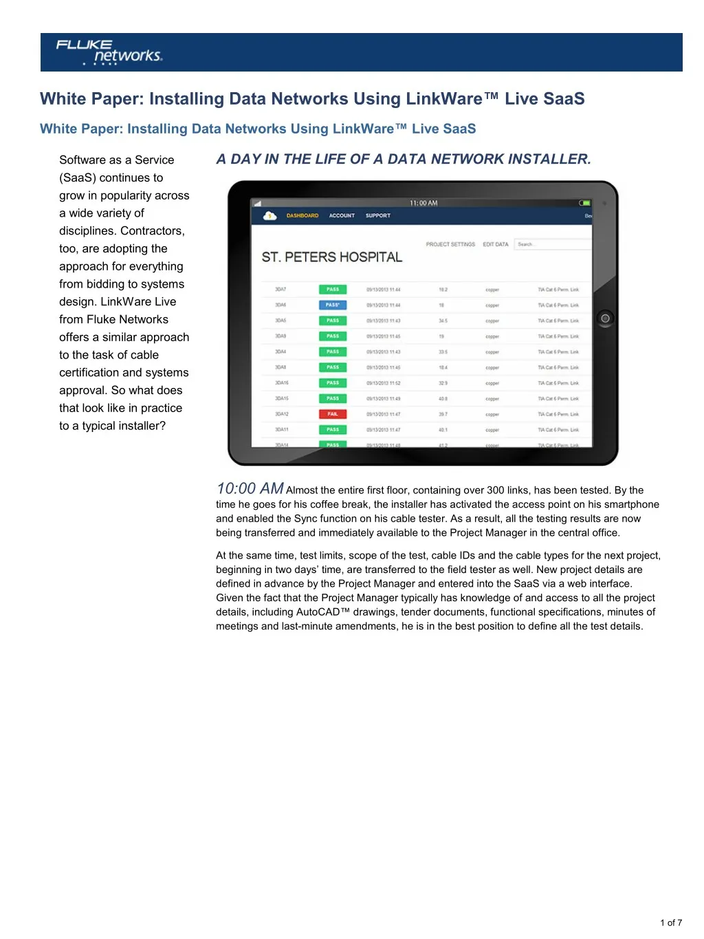 white paper installing data networks using