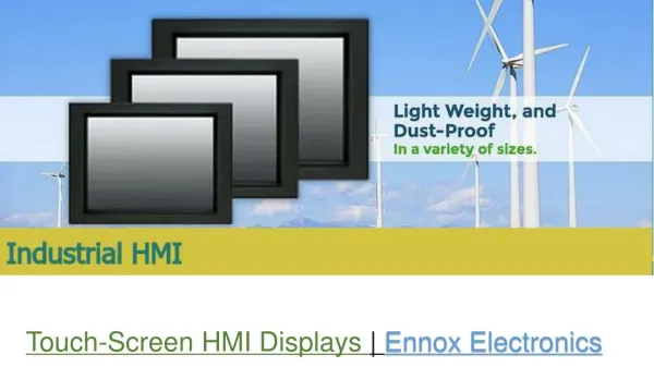 Touch-Screen HMI Displays | Ennox Electronics