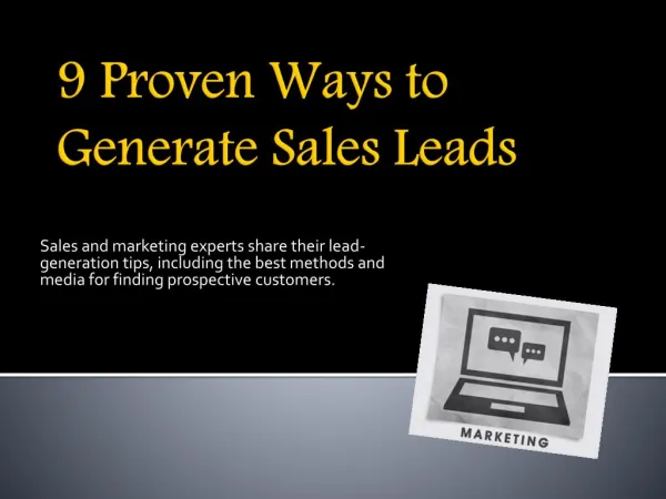 9 Proven Ways to Generate Sales Leads