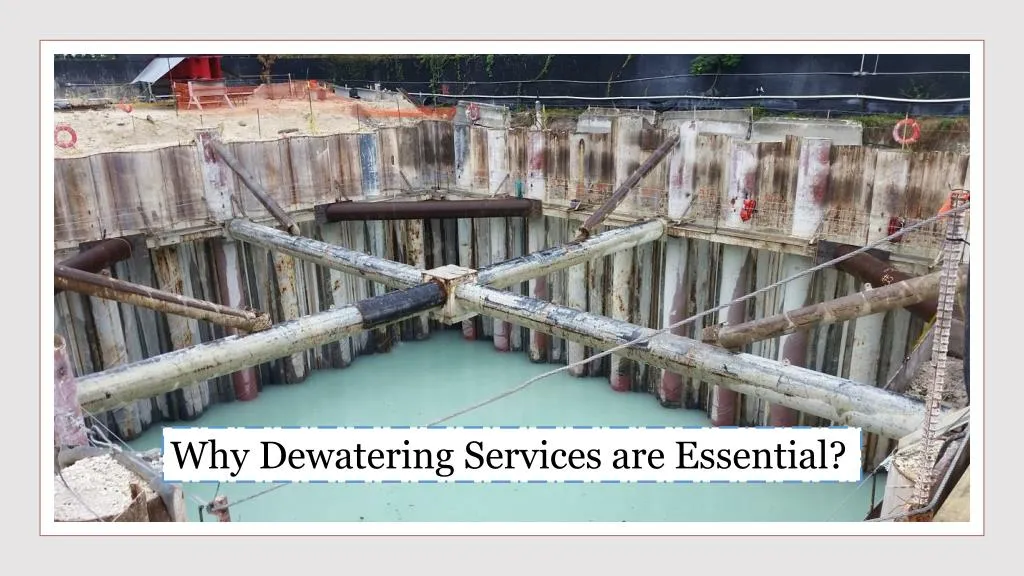 why dewatering services are essential
