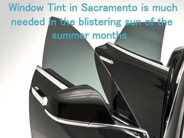 Car Tint Installation Sacramento