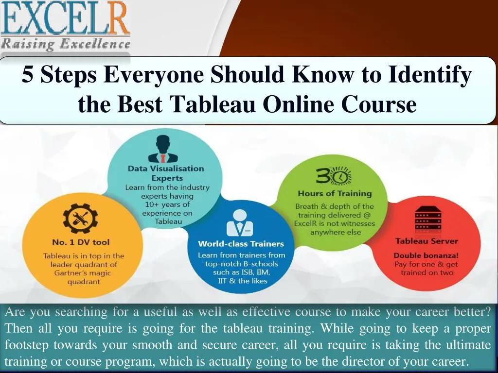 5 steps everyone should know to identify the best tableau online course