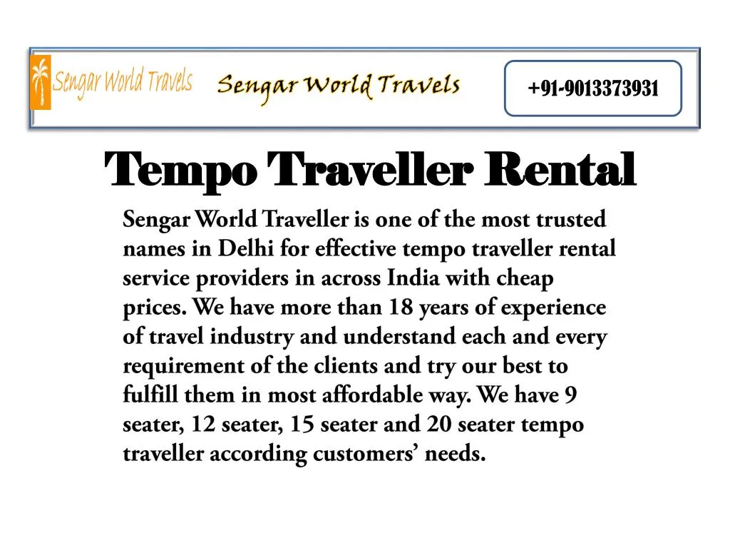 tempo traveller rental