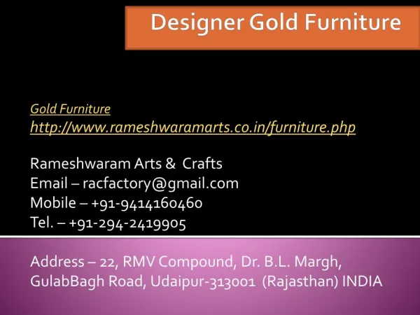 Designer Gold Furniture