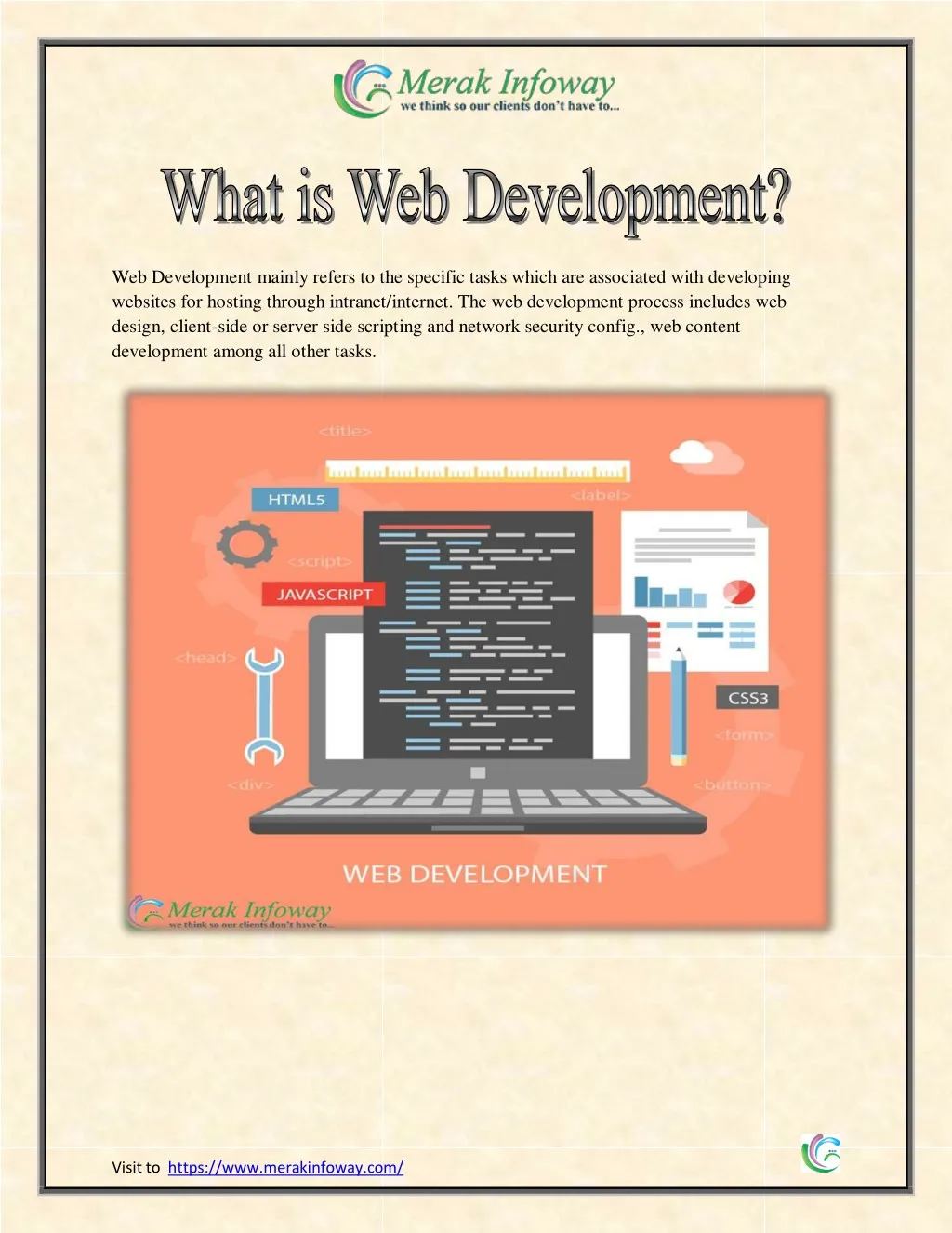 web development mainly refers to the specific