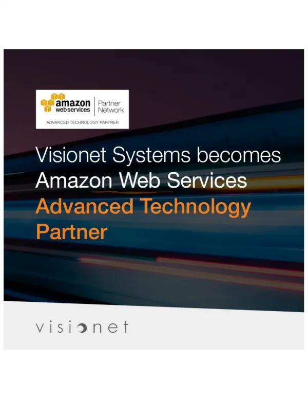 Visionet Systems becomes Amazon Web Services Advanced Technology Partner