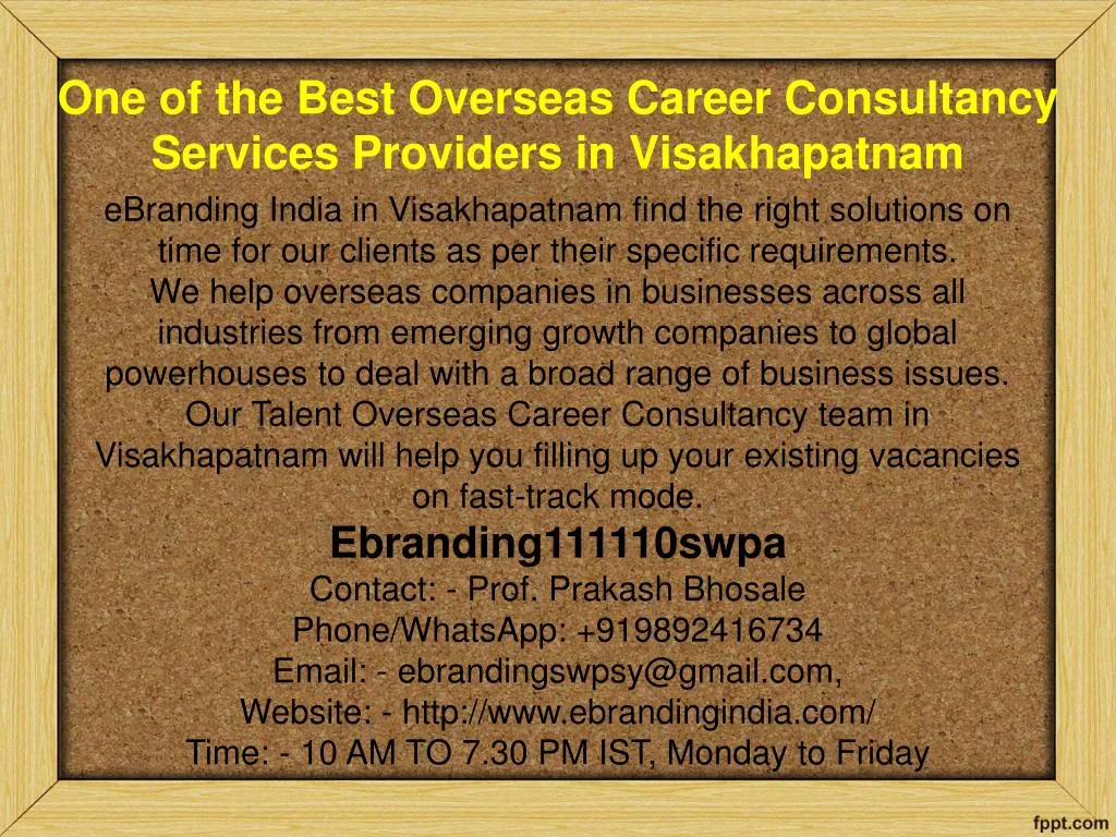 one of the best overseas career consultancy services providers in visakhapatnam
