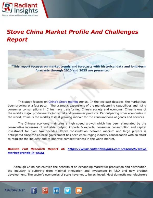 Stove China Market Profile And Challenges Report