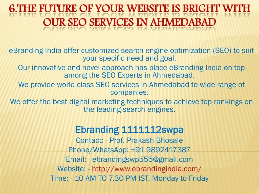 6 the future of your website is bright with our seo services in ahmedabad