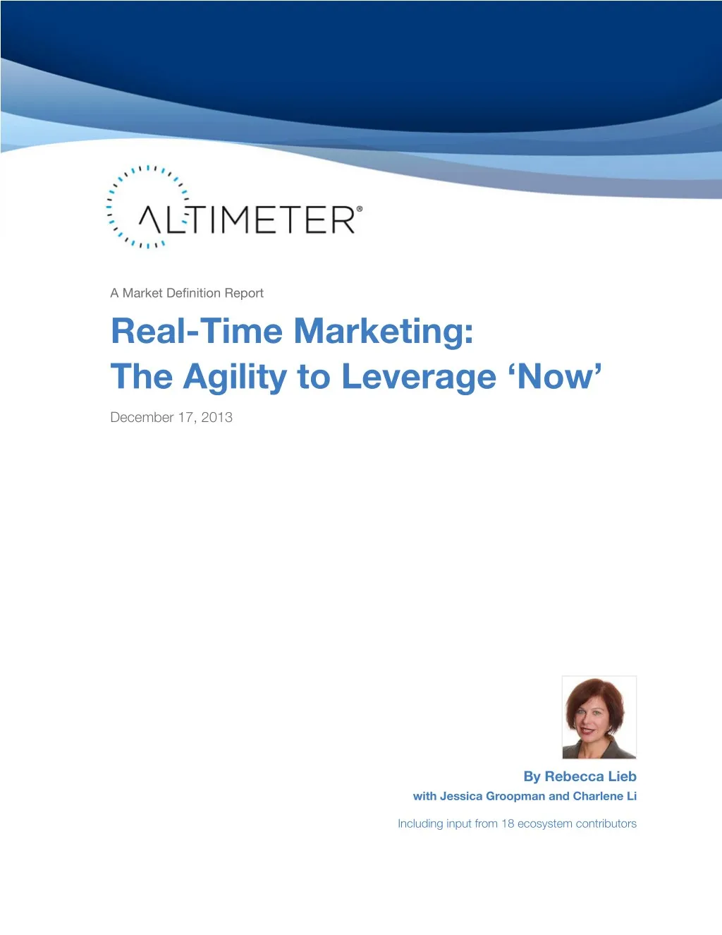 a market definition report real time marketing